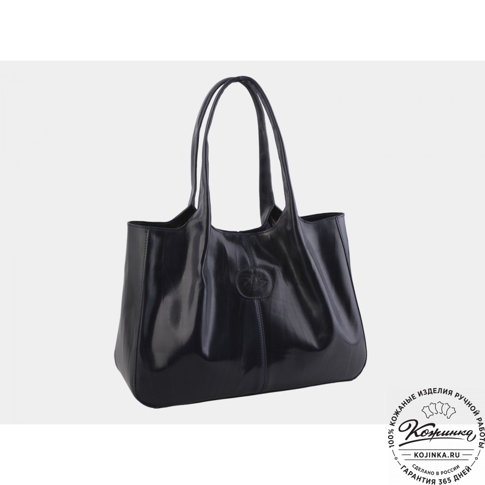 Женская кожаная сумка "Миранда" (синяя)